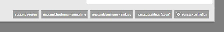 Schaltflächen der Kasse