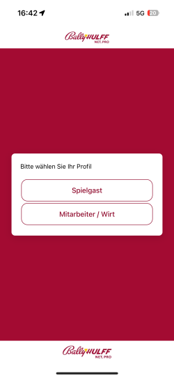 Anmeldung in der App