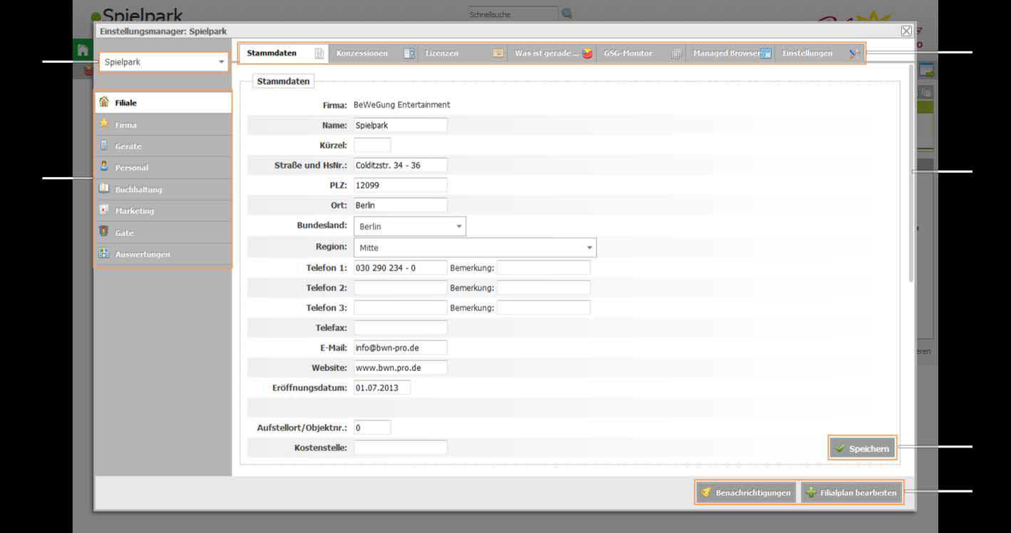 Einstellungsmanager