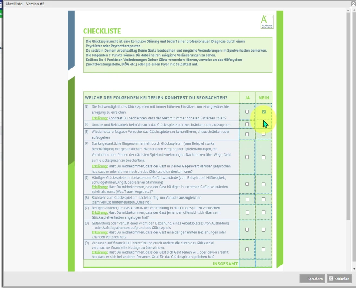 Sozialkonzept Checkliste ausfüllen